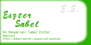 eszter sabel business card